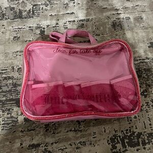 NEW Juicy Couture Pink Clear For Takeoff Travel Bag